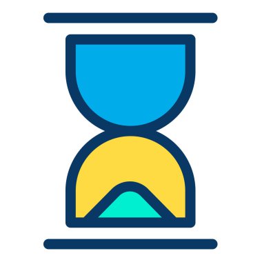 Kum Saati Web simgesi basit vektör çizimi