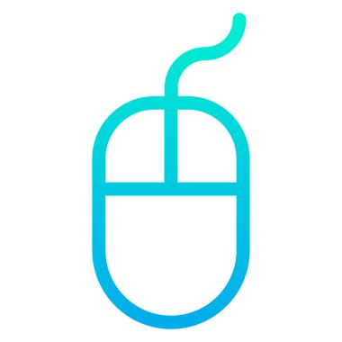 bilgisayar faresi, beyaz arkaplanda basit vektör simgesi