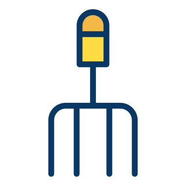 Basit çatal simgesi, vektör illüstrasyonu