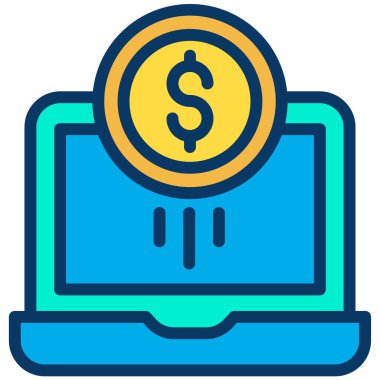 Para için. Web simgesi basit illüstrasyon