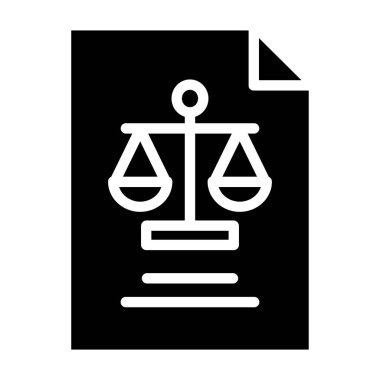 Hukuk ve adalet düz vektör simgesi