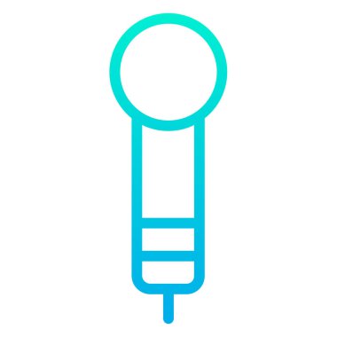 mikrofon simgesi, vektör illüstrasyonu