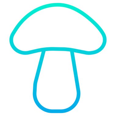 Mantar. Web simgesi basit illüstrasyon