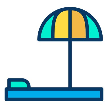 Yatağın minimalist vektör simgesi beyaz üzerine izole