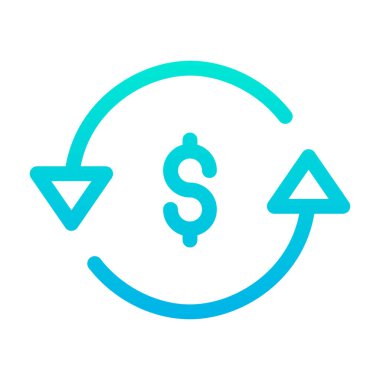 Dolar takası. Basit illüstrasyon