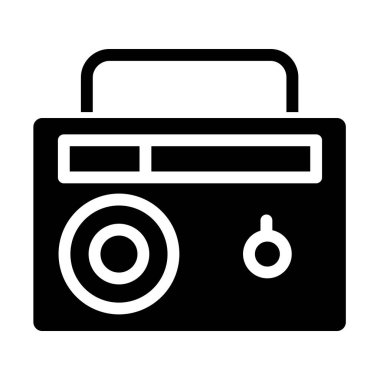 Radyo, web simgesi basit illüstrasyon