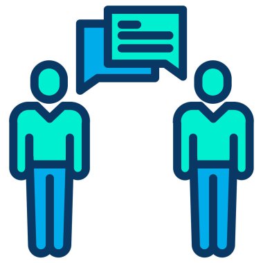 Beyaz arkaplan üzerindeki basit İletişim vektör resimlemesi