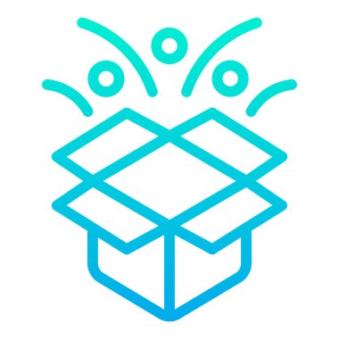 Sihirli Kutu Web simgesi basit vektör illüstrasyonu