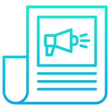 Megafon. Web simgesi basit illüstrasyon