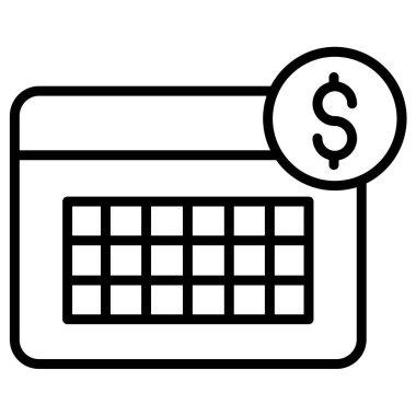 Takvim. Web simgesi basit illüstrasyon