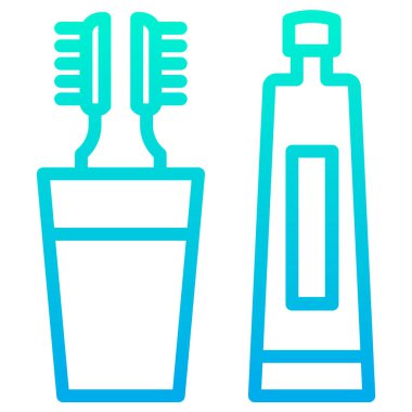 Ağız temizliği basit simge, vektör illüstrasyonu