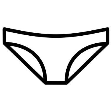 iç çamaşırı beyaz arkaplanda basit vektör simgesi