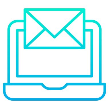 dizüstü bilgisayar simgesi, vektör illüstrasyonu