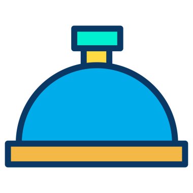 Cloche, yemek ve restoran ikonu. vektör illüstrasyonu