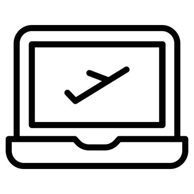 dizüstü bilgisayar simgesi, vektör illüstrasyonu