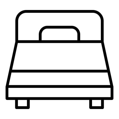 yatak ikonu vektör illüstrasyonu