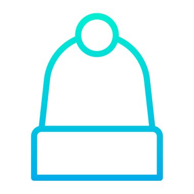 Beyaz arkaplanda basit şapka vektör resimlemesi