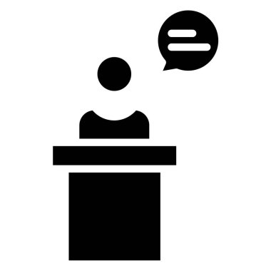 Tartışma. Web simgesi basit illüstrasyon