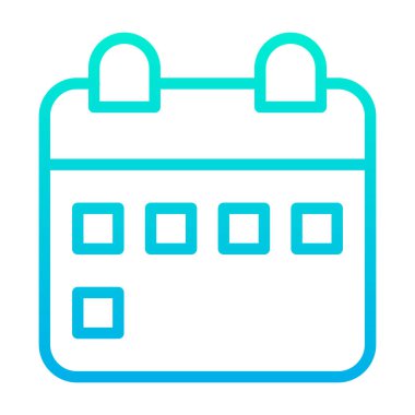 Takvim simgesinin vektör illüstrasyonu