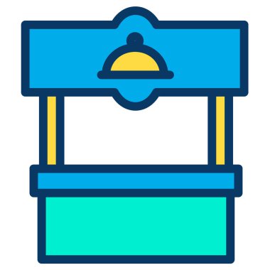 Basit yiyecek simgesi, vektör illüstrasyonu