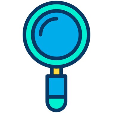 büyütme cam vektör çizgisi simgesi 