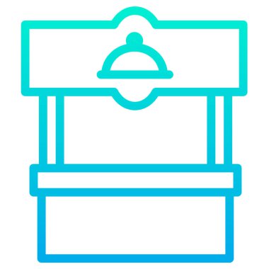 Basit yiyecek simgesi, vektör illüstrasyonu