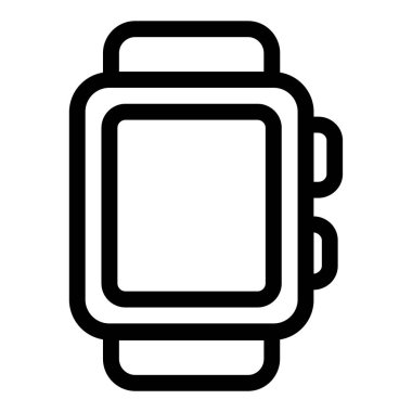 Basit Smartwatch simgesi, vektör illüstrasyonu
