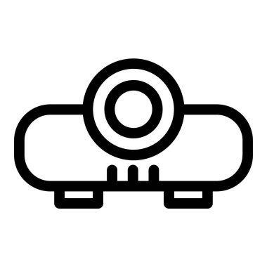 Projektör minimalist vektör simgesi beyaz üzerinde izole 