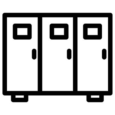 dolap web simgesi basit vektör illüstrasyonu