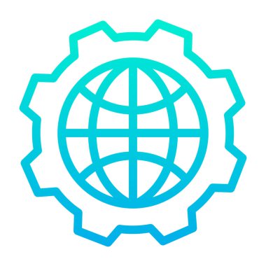 Küresel teknoloji vektör simgesi