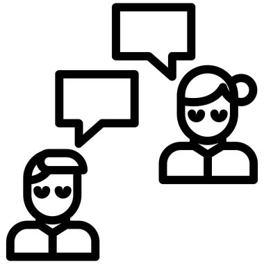 Erkek erkeğe web simgesi basit vektör illüstrasyonu