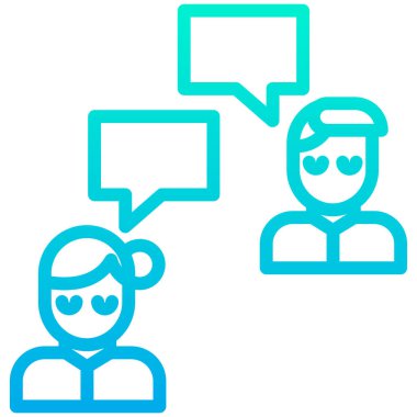 Konuşma. Web simgesi basit illüstrasyon