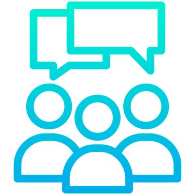 Beyaz arkaplan üzerindeki basit Konuşma vektör resimlemesi