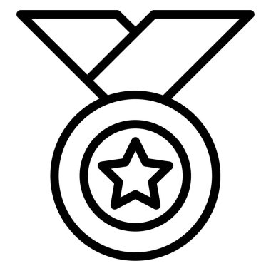 birincilik ödülü vektör simgesi. Madalya. Web basit illüstrasyonu