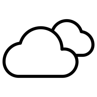 Bulut. Web simgesi basit illüstrasyon