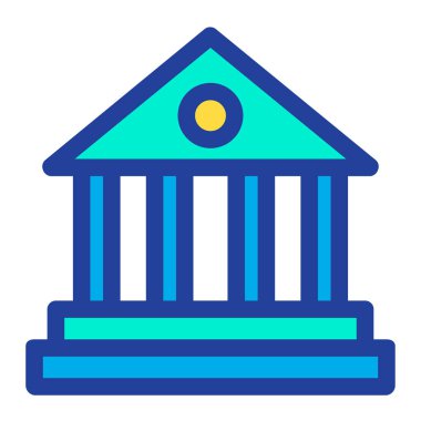 Bankanın beyaz arkaplandaki basit vektör simgesi