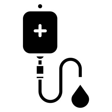 Tıbbi bir ikonun vektör çizimi. Kan!