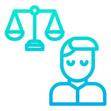 Adalet. Web simgesi basit illüstrasyon