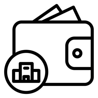 Otel Pay web simgesi basit vektör illüstrasyonu