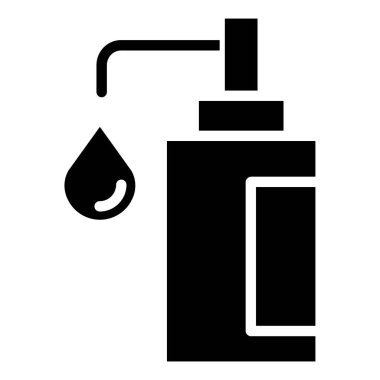 sabun, beyaz arkaplanda izole edilmiş minimalist vektör simgesi