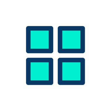 Izgara Görünümü modern simgesinin vektör illüstrasyonu