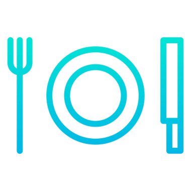 Basit yiyecek simgesi, vektör illüstrasyonu