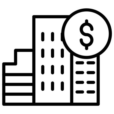 Otel Price web simgesi basit vektör illüstrasyonu