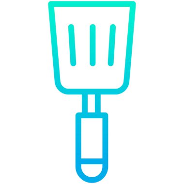 Vektör illüstrasyonu, simge ögesi arkaplanı, Slotted Spatula