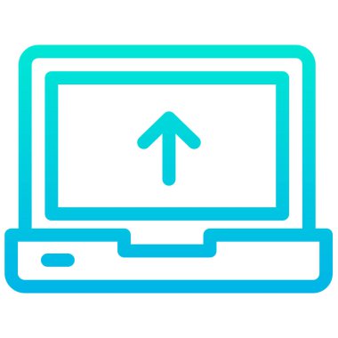 dizüstü bilgisayar simgesi, vektör illüstrasyonu