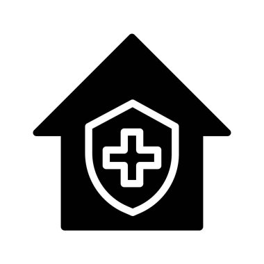 Beyaz arkaplanda ev veya evin basit vektör simgesi