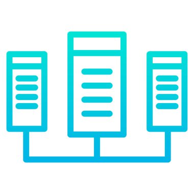 dosya, veri, ağ, veritabanı, paylaşım, aygıt, analitik. Basit resimleme