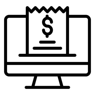 finansal rapor vektör simgesi, Fatura