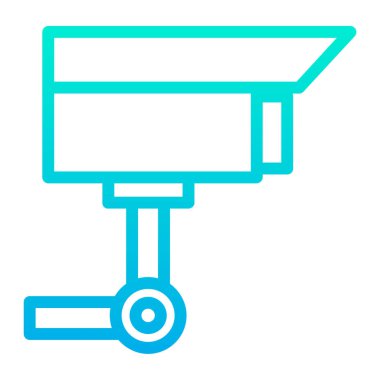 Güvenlik kamerası simgesi vektör illüstrasyonu