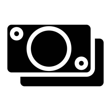 Kamera. Web simgesi basit illüstrasyon